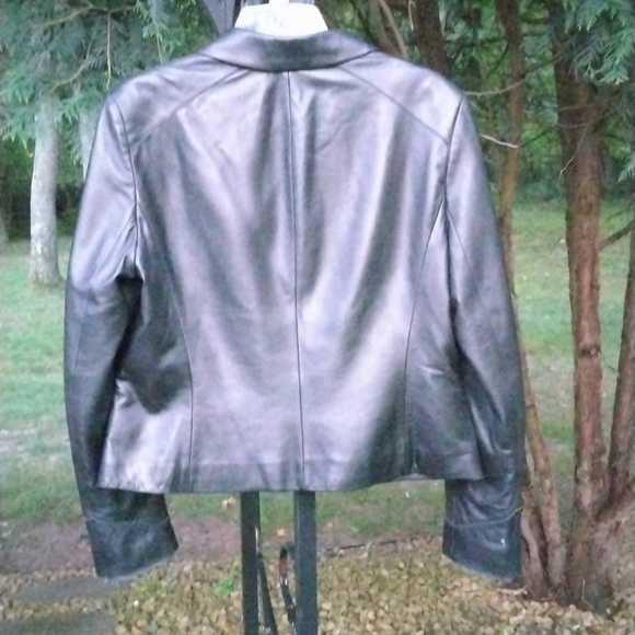 AK Anne Klein Women's Leather design details. Blazor/Jacket size 14 - Picture 8 of 15